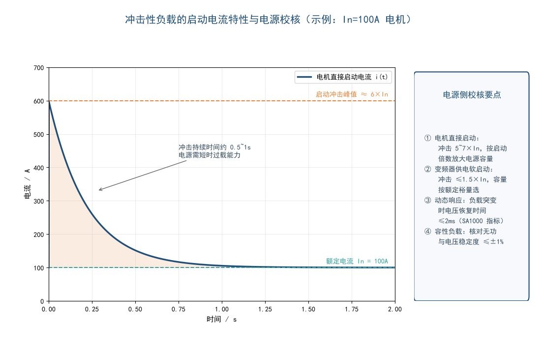 冲击性负载与感容性负载供电示意图