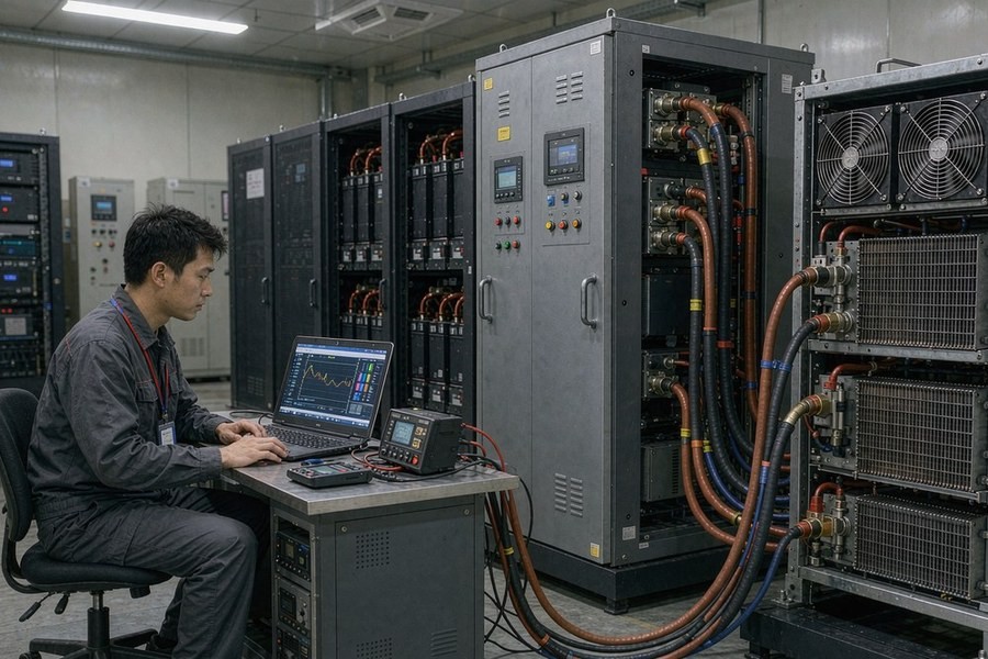 单进单出UPS电池带载放电容量测试